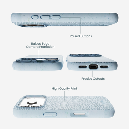Powder Blue Ebb and Flow iPhone 17 Pro Case