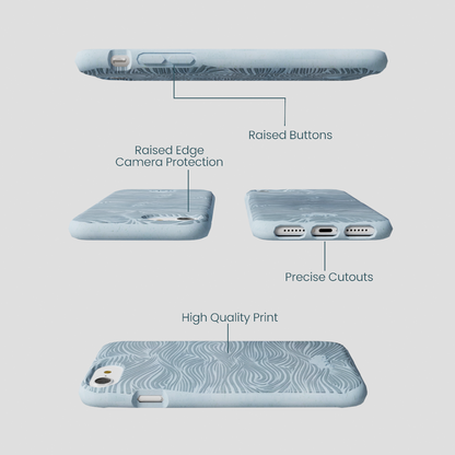 Powder Blue Ebb and Flow iPhone 6/6s/7/8/SE Case