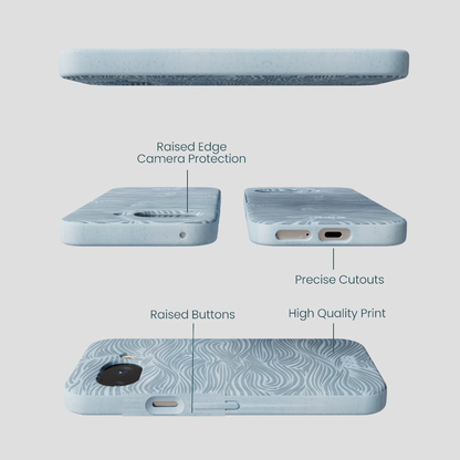 Powder Blue Ebb and Flow Google Pixel 9a Case