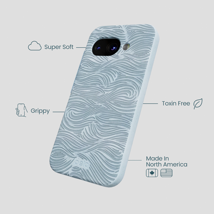 Powder Blue Ebb and Flow Google Pixel 9a Case