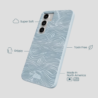 Powder Blue Ebb and Flow Samsung Galaxy S25+(Plus) Case