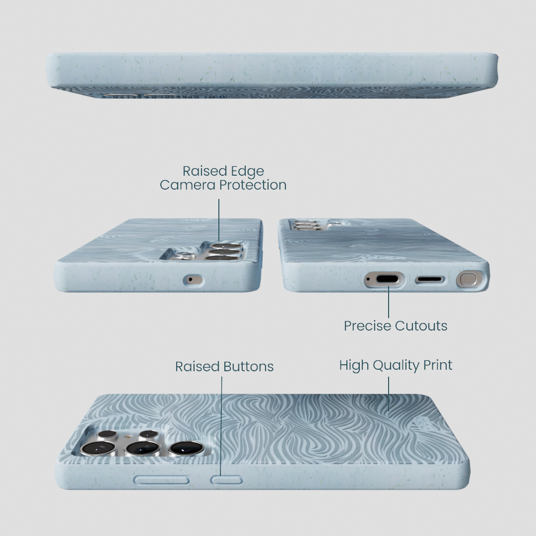 Powder Blue Ebb and Flow Samsung Galaxy S25 Ultra Case