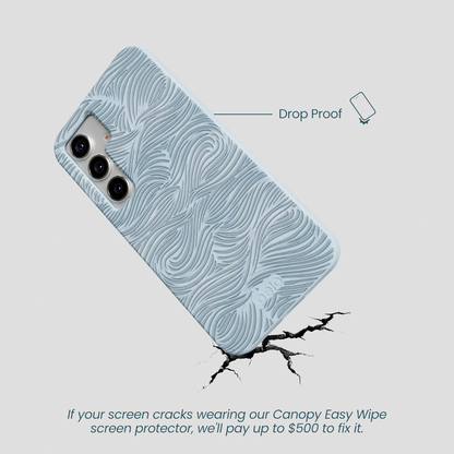 Powder Blue Ebb and Flow Samsung Galaxy S25 Case