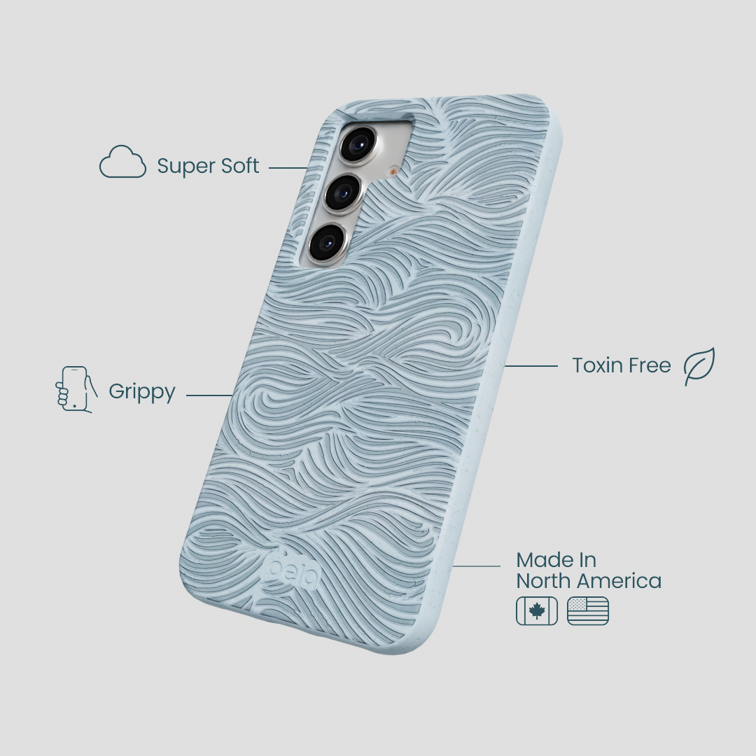 Powder Blue Ebb and Flow Samsung Galaxy S25 Case