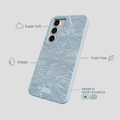 Powder Blue Ebb and Flow Samsung Galaxy S25 Case