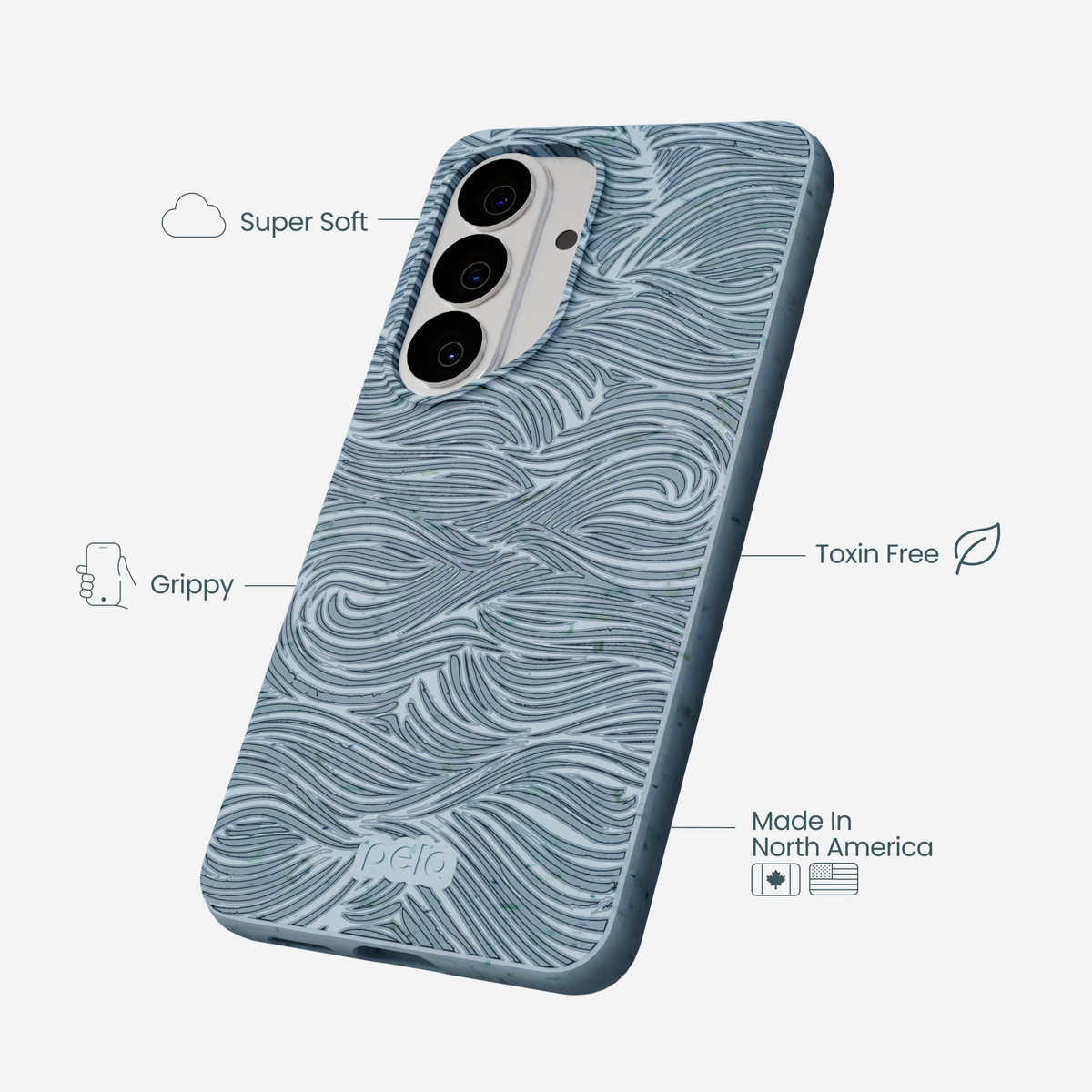 Powder Blue Ebb and Flow Samsung Galaxy S26 Case