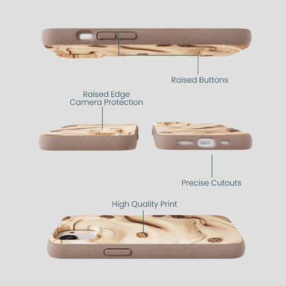Chocolate Brown Espresso Swirl iPhone 16e/17e Case