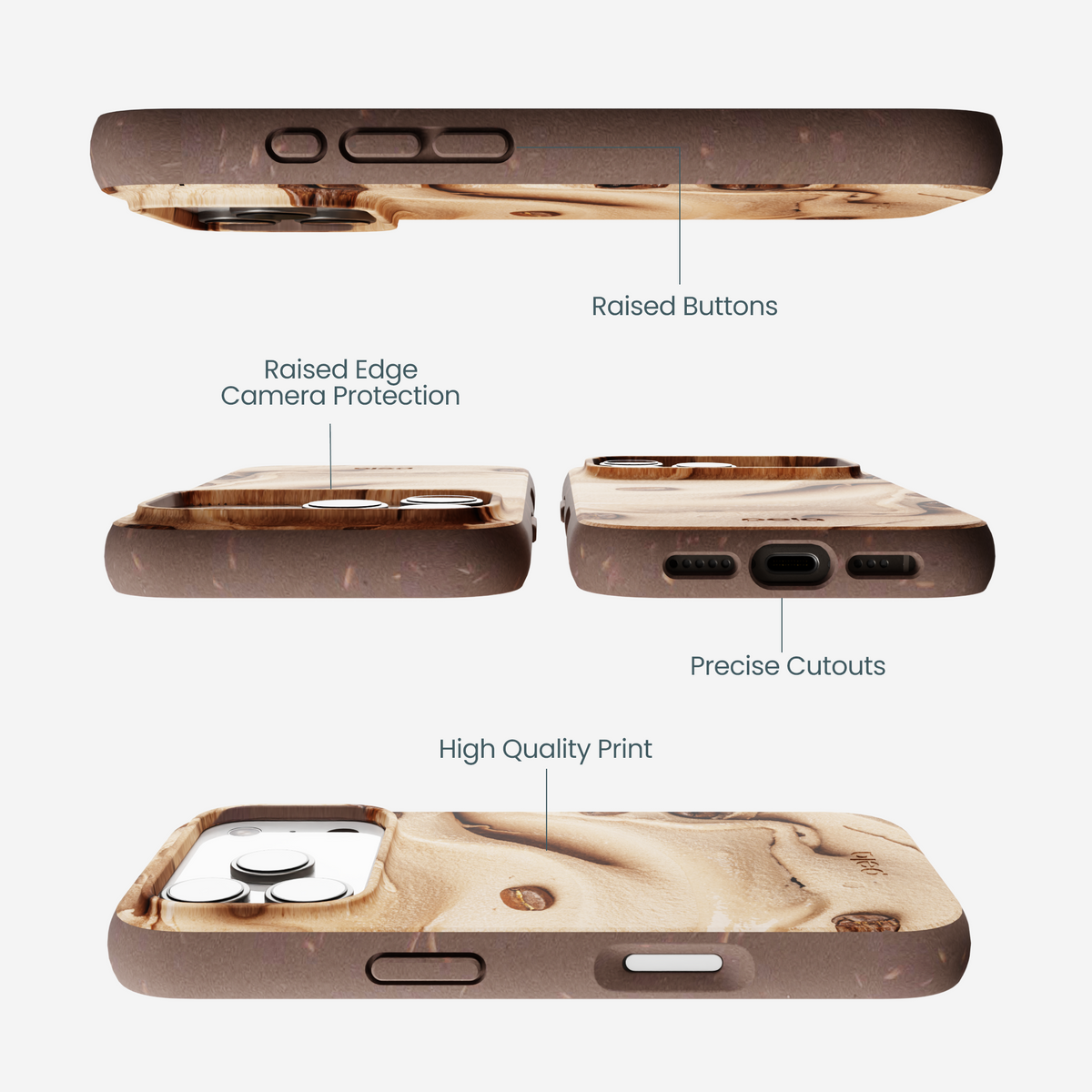 Chocolate Brown Espresso Swirl iPhone 17 Pro Case