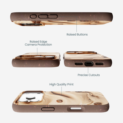 Chocolate Brown Espresso Swirl iPhone 17 Pro Case
