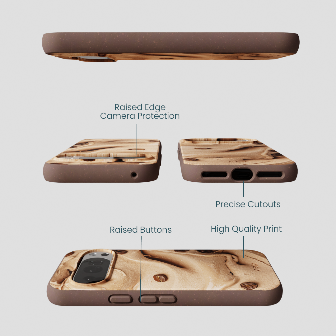 Chocolate Brown Espresso Swirl Google Pixel 10/10 Pro Case
