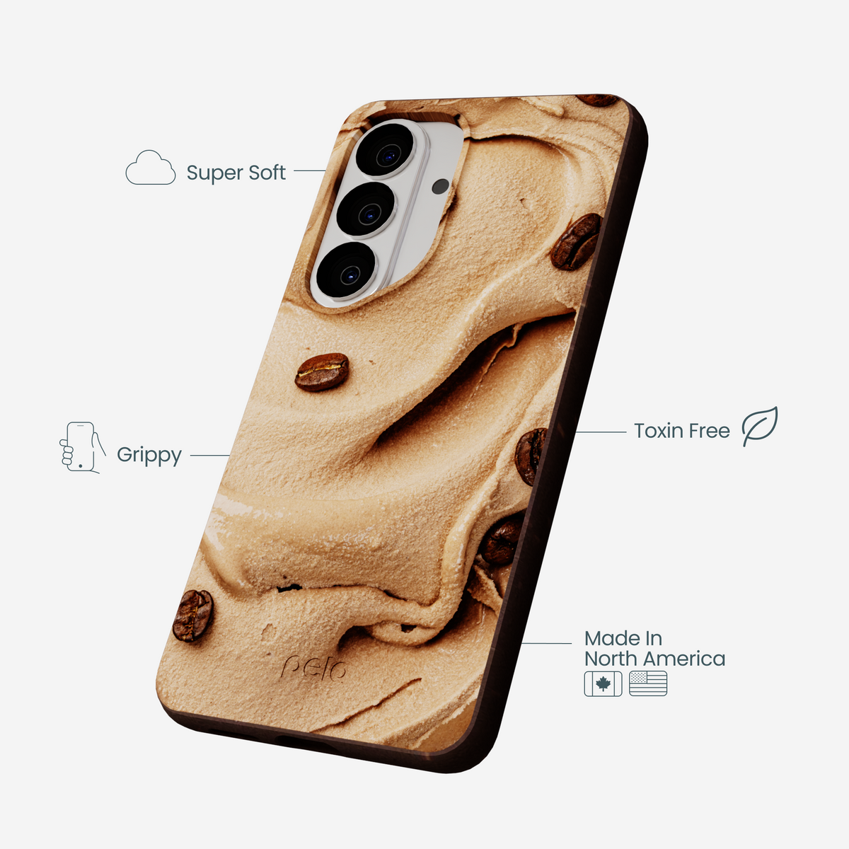 Chocolate Brown Espresso Swirl Samsung Galaxy S26 Case