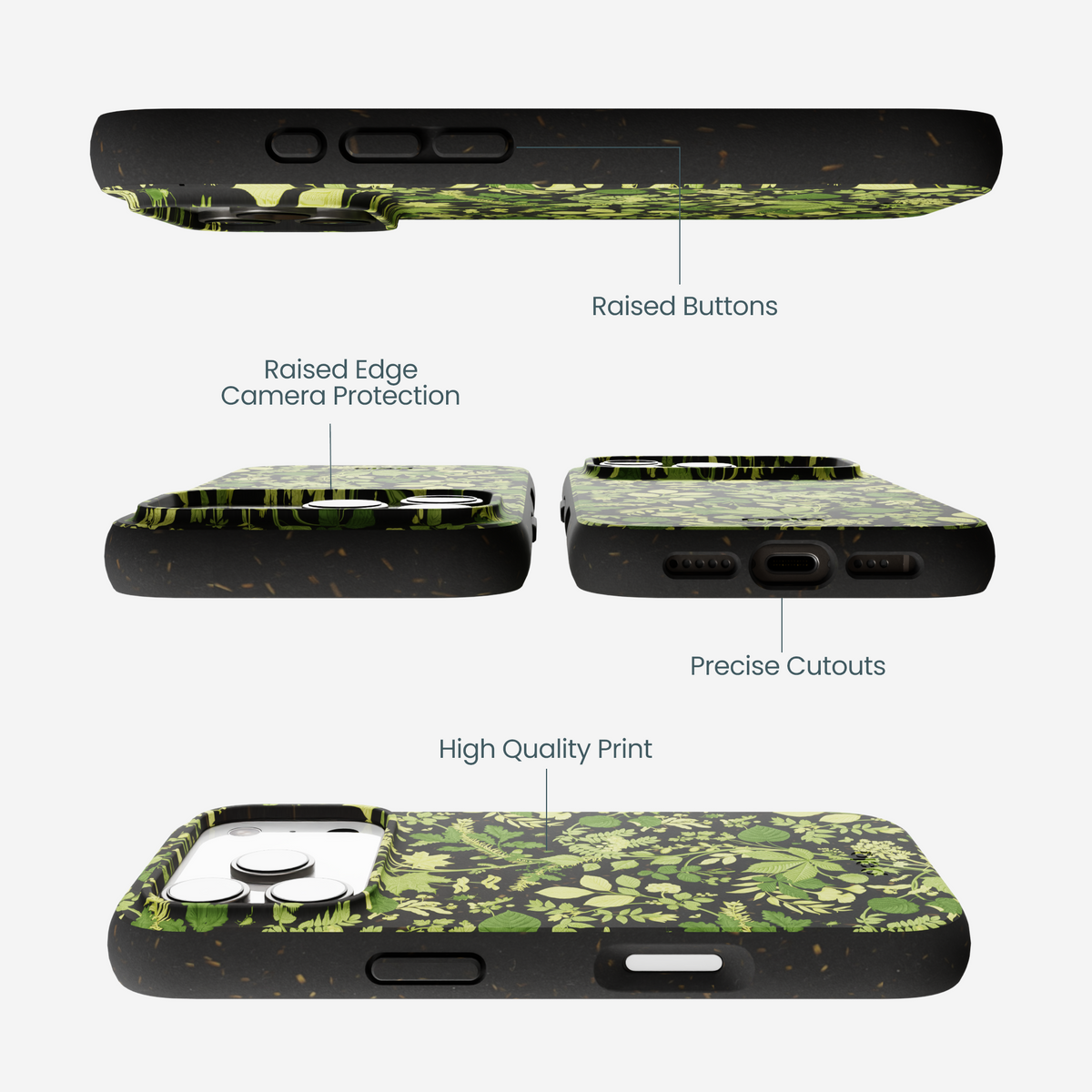 Black Evergreen iPhone 17 Pro Case
