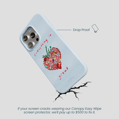 Powder Blue Everything Is Great iPhone 16 Pro Case