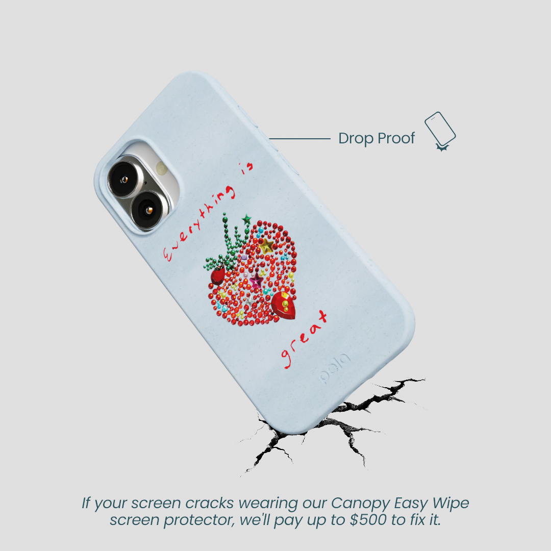 Powder Blue Everything Is Great iPhone 16 Case