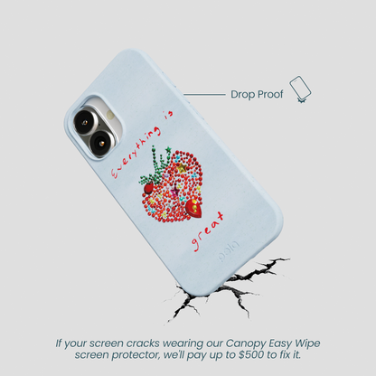 Powder Blue Everything Is Great iPhone 16 Case