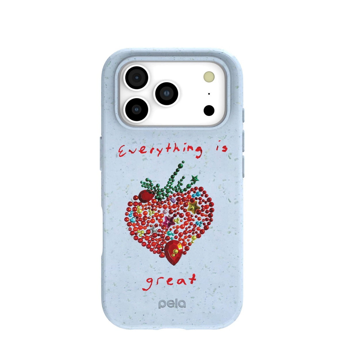 Powder Blue Everything Is Great iPhone 17 Pro Case