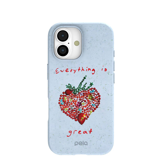 Powder Blue Everything Is Great iPhone 17 Case