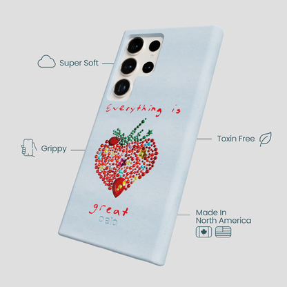 Powder Blue Everything Is Great Samsung Galaxy S24 Ultra Case