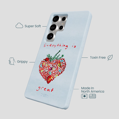 Powder Blue Everything Is Great Samsung Galaxy S25 Ultra Case
