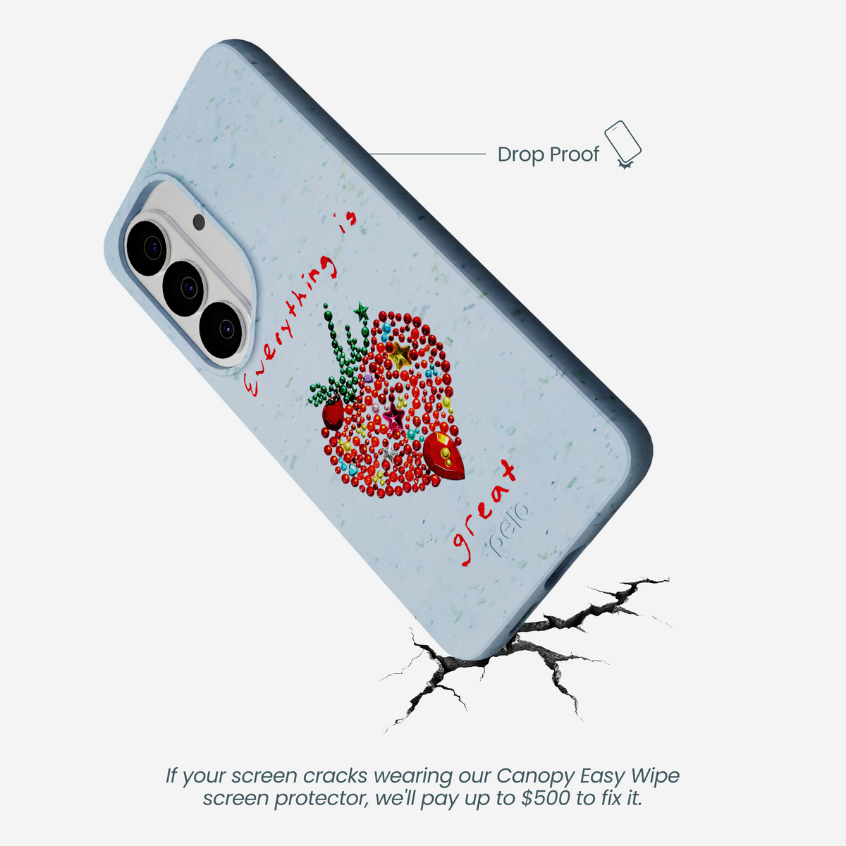 Powder Blue Everything Is Great Samsung Galaxy S26 Case