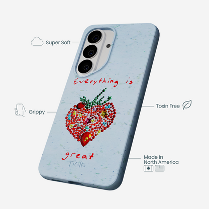 Powder Blue Everything Is Great Samsung Galaxy S26 Case