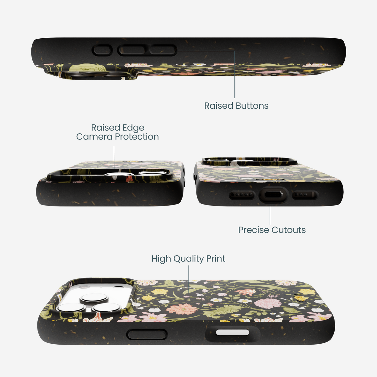 Black Fairy Forest iPhone 17 Pro Case