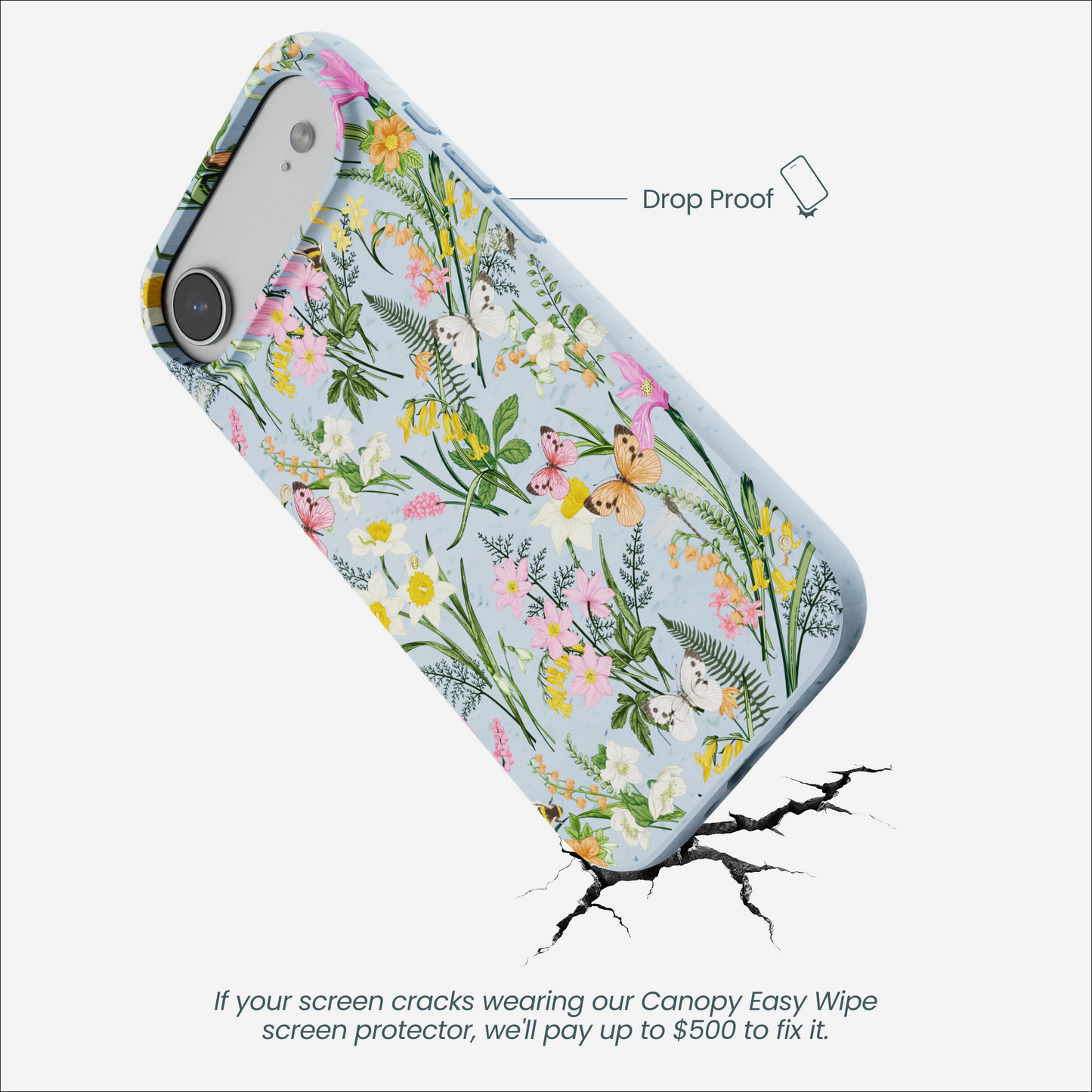 Powder Blue Fairy Wildflowers iPhone Air Case