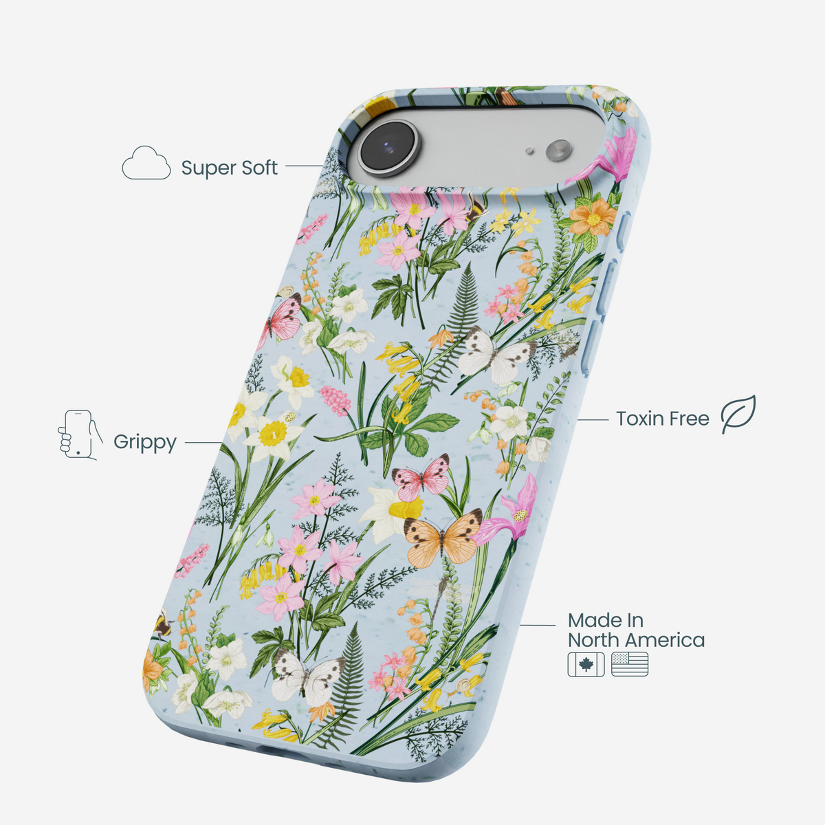 Powder Blue Fairy Wildflowers iPhone Air Case