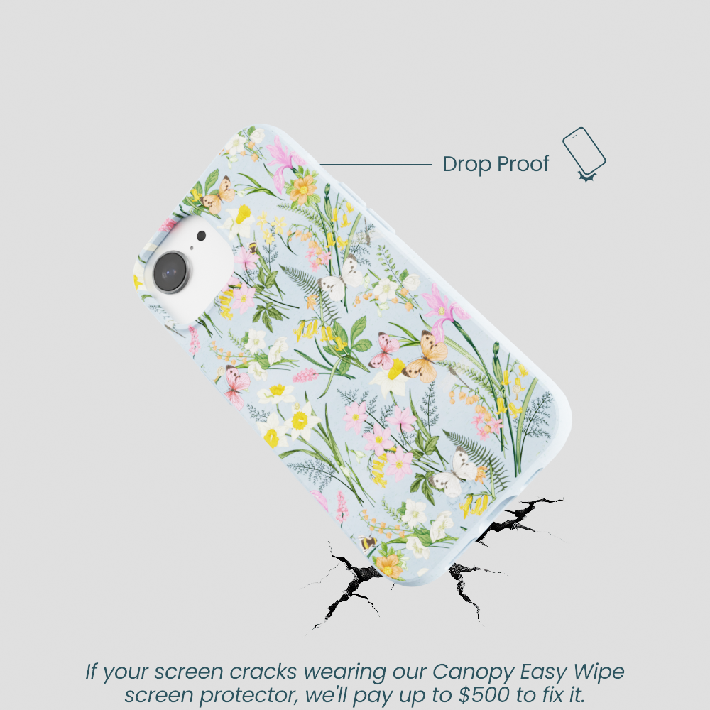 Powder Blue Fairy Wildflowers iPhone 16e/17e Case