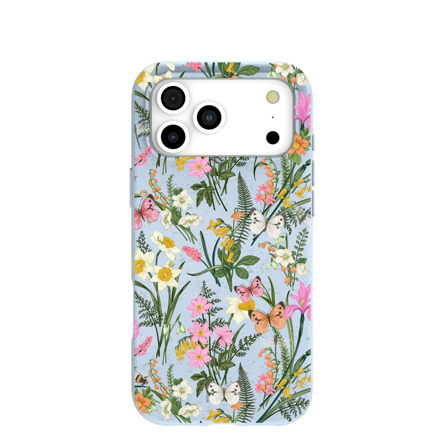 Powder Blue Fairy Wildflowers iPhone 17 Pro Max Case