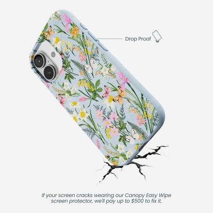 Powder Blue Fairy Wildflowers iPhone 17 Case