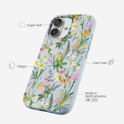 Powder Blue Fairy Wildflowers iPhone 17 Case