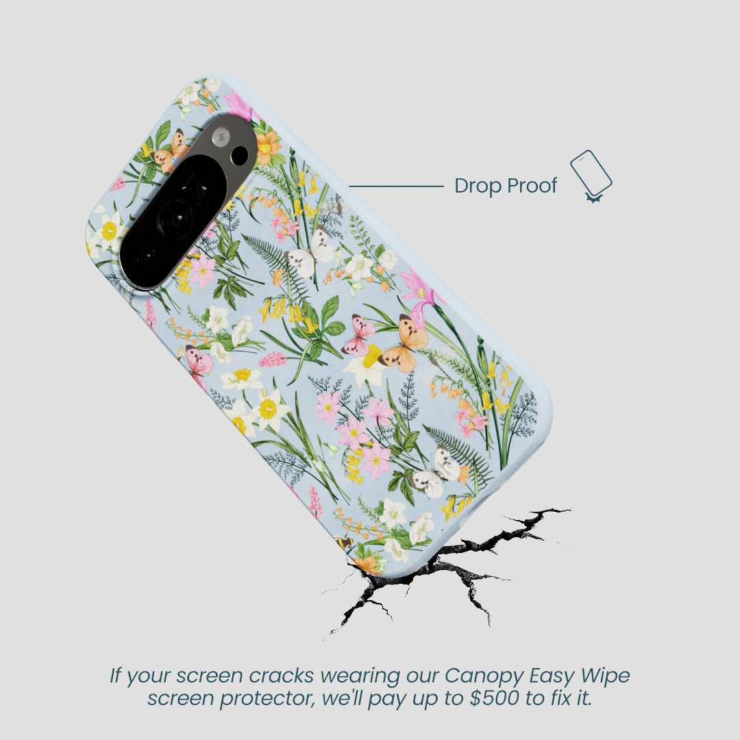 Powder Blue Fairy Wildflowers Google Pixel 10/10 Pro Case