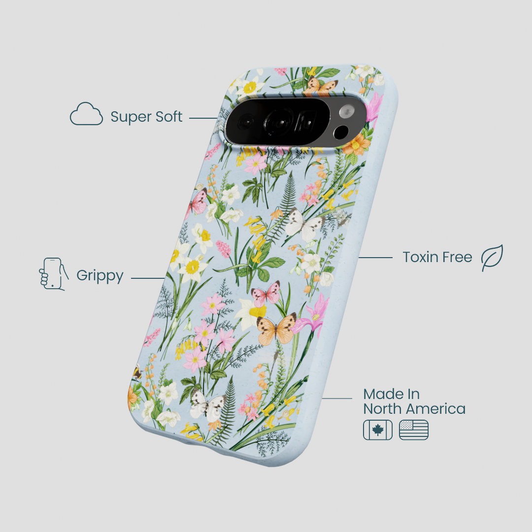 Powder Blue Fairy Wildflowers Google Pixel 10/10 Pro Case