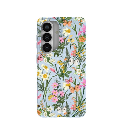 Powder Blue Fairy Wildflowers Samsung Galaxy S26 Case