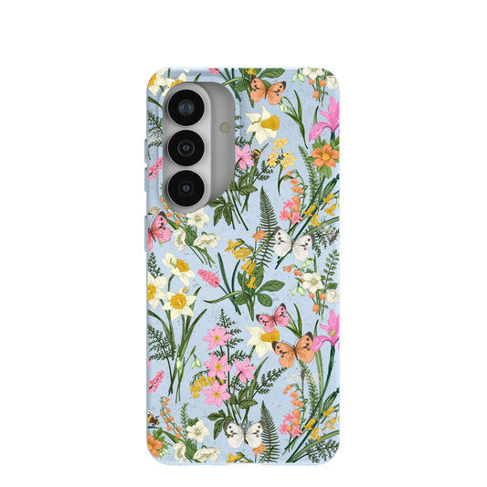 Powder Blue Fairy Wildflowers Samsung Galaxy S26 Case