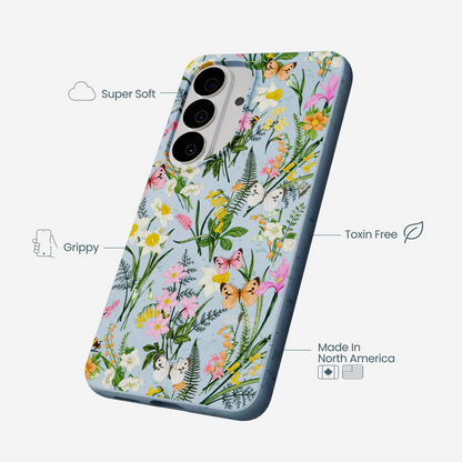 Powder Blue Fairy Wildflowers Samsung Galaxy S26 Case