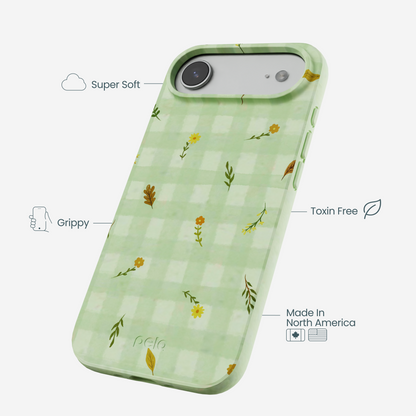 Sage Green Fall Gingham iPhone Air Case