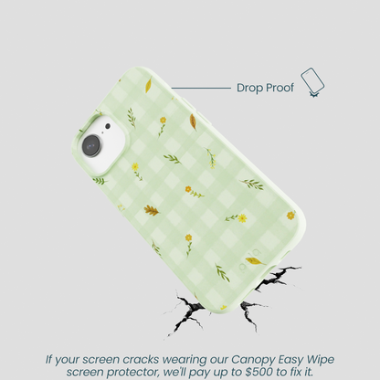 Sage Green Fall Gingham iPhone 16e/17e Case