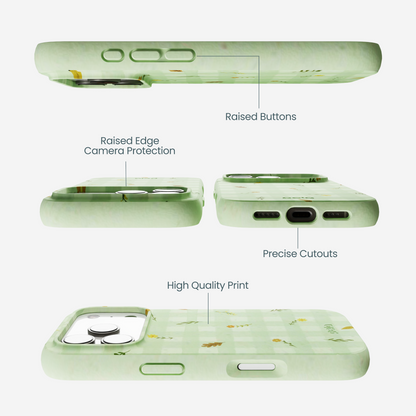 Sage Green Fall Gingham iPhone 17 Pro Case