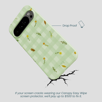 Sage Green Fall Gingham Google Pixel 10 Pro XL Case