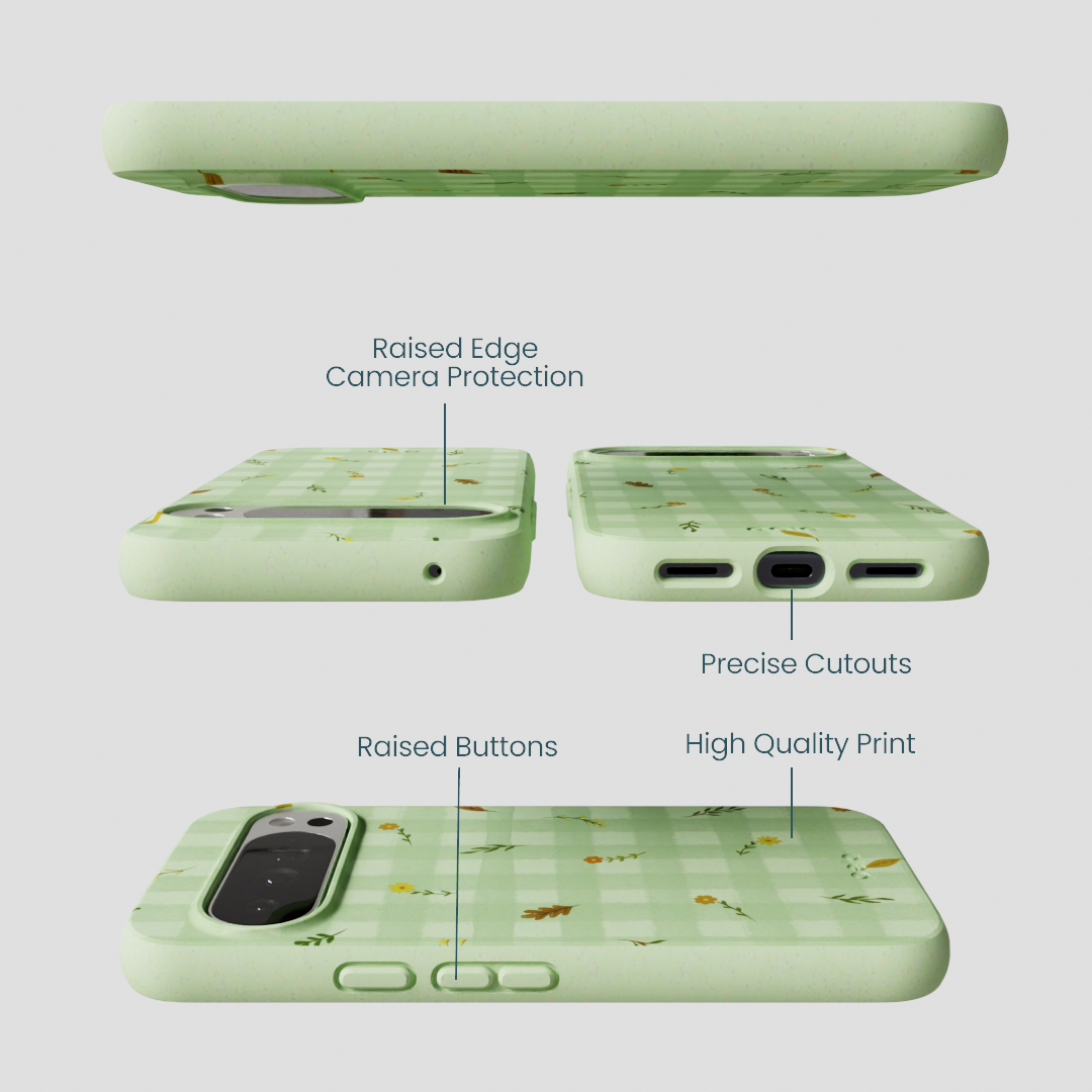 Sage Green Fall Gingham Google Pixel 10 Pro XL Case