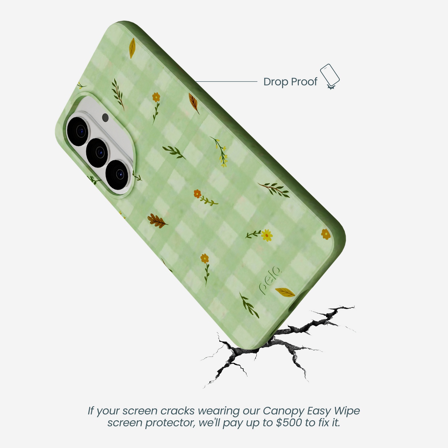 Sage Green Fall Gingham Samsung Galaxy S26 Case