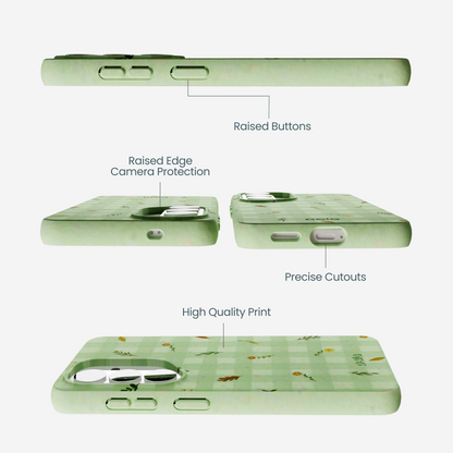 Sage Green Fall Gingham Samsung Galaxy S26 Case