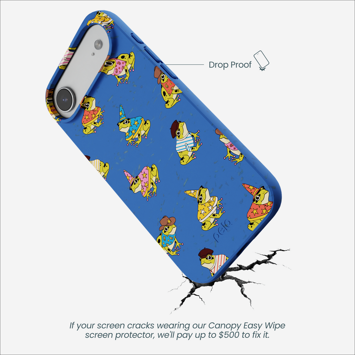 Electric Blue Fancy Frogs iPhone Air Case