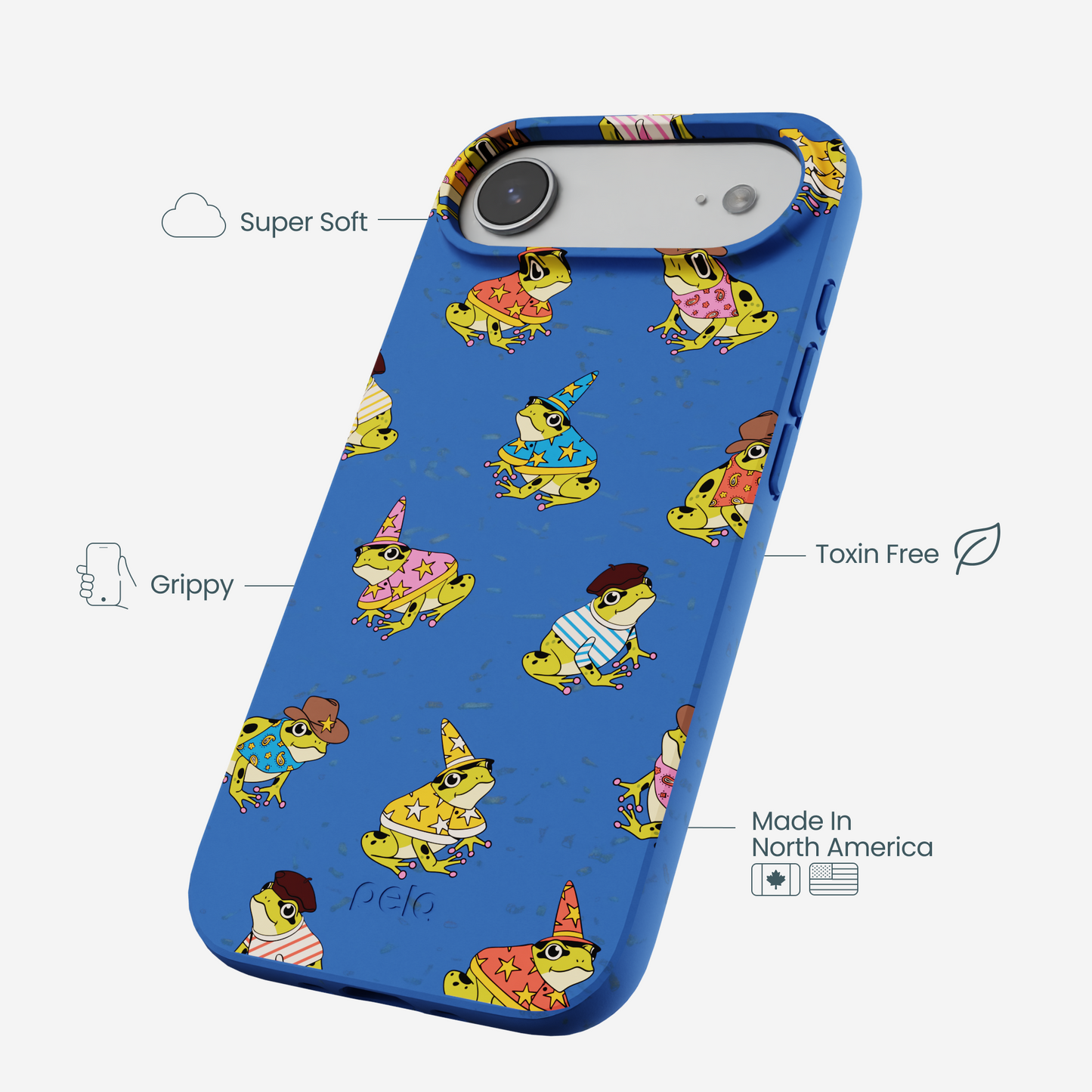Electric Blue Fancy Frogs iPhone Air Case