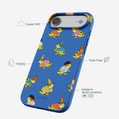 Electric Blue Fancy Frogs iPhone Air Case