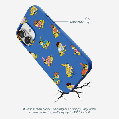 Electric Blue Fancy Frogs iPhone 17 Case