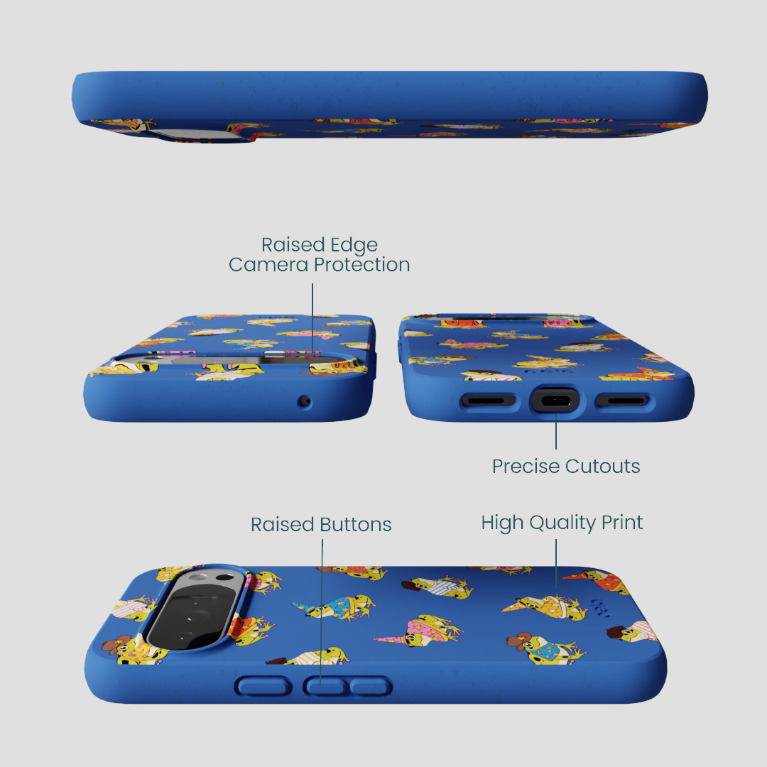 Electric Blue Fancy Frogs Google Pixel 10 Pro XL Case