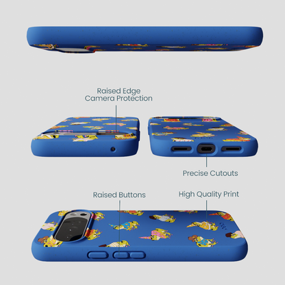 Electric Blue Fancy Frogs Google Pixel 10 Pro XL Case